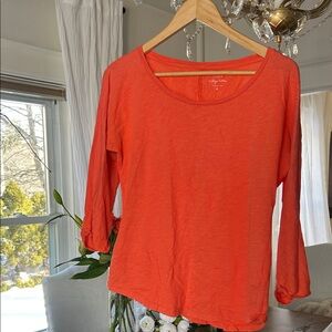 J. Crew Vibrant Orange Long Sleeve Tee
